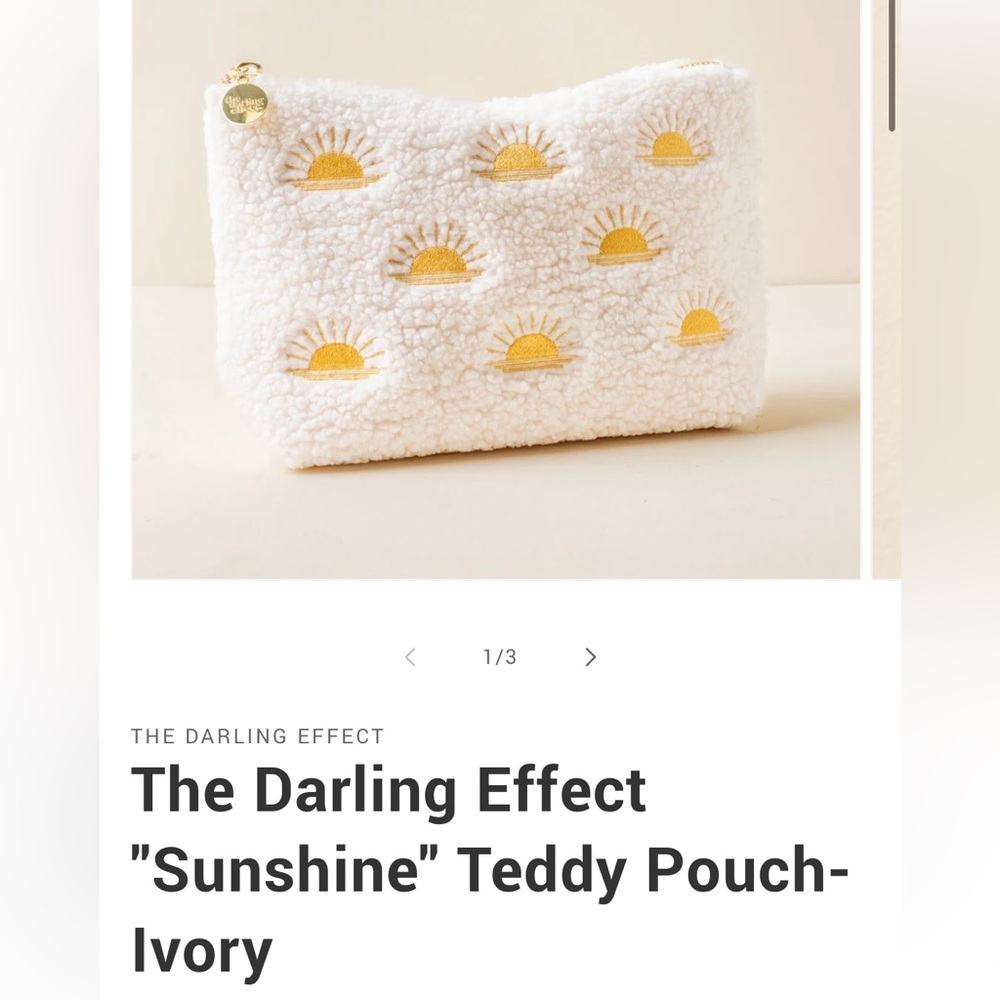 Sunshine Teddy Pouch - Ivory